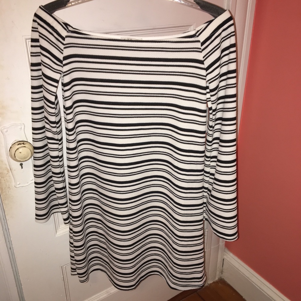 Off the shoulder striped dress NWT